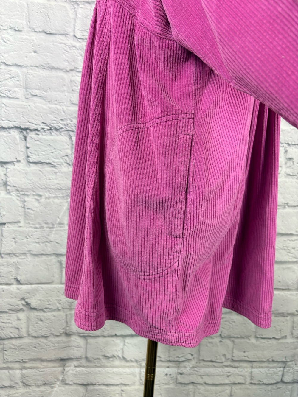 Free People Just My Type Dress tunic purple/pink corduroy dress size M - Picture 6 of 9